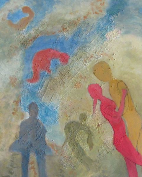 Spiritual-Connection,  24 x 30, Acrylic with Texture, $ 500