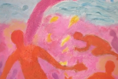 Swimmers, 24 x 30,  Acrylic with Texture, $500