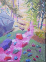 Jigsaw Creek, 9 x 12, Acrylic, $ 125